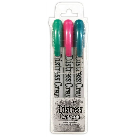 Tim Holtz Distress Crayon Pearl Set-Holiday Set# 4