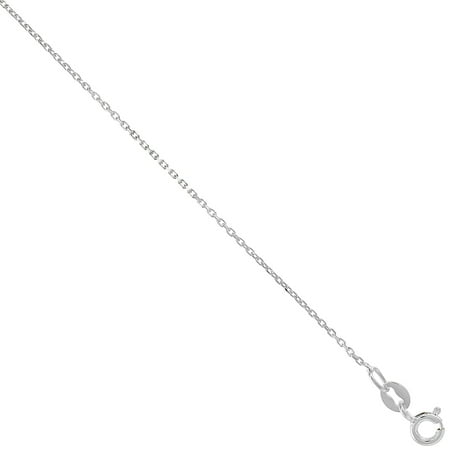 - Sterling Silver fine Boston Link Chain Necklace 1mm Very Thin Nickel Free Italy, sizes 16 - 18 inch