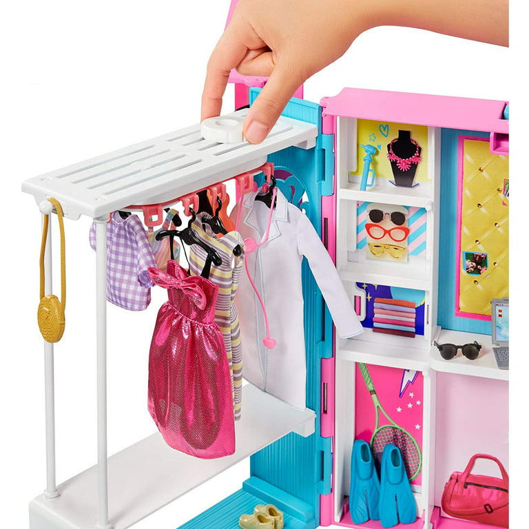 Organized Barbie Closet  Doll clothes storage ideas, Barbie organization, Barbie  storage