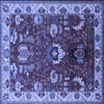 thumbnail image 1 of Ahgly Company Indoor Square Oriental Blue Industrial Area Rugs, 7' Square, 1 of 4