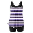 thumbnail image 5 of Trajes de baño tankini para mujer Trajes de baño de dos piezas con espalda de tiras y estampado conservador para mujer Traje de baño de dos piezas para mujer, 5 of 5
