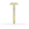 thumbnail image 4 of Unique Moments Lab Grown 1.50 ct Diamond Engagement Ring Emerald Halo Vintage Solitaire 10K Yellow Gold, 4 of 6