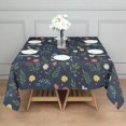 thumbnail image 3 of Pioneer Flower Floral Print Pattern Square Tablecloth, Waterproof Wipeable Spillproof Washable Table Cover for Home Kitchen Party Decor, 60"x60", 3 of 6