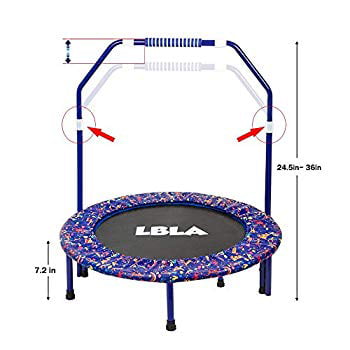 Indoor Kids Trampoline with Safely Handrail,36in Outdoor Mini Toddler w