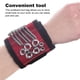 thumbnail image 4 of Muñequera Bolsa de herramientas Clavos Tornillos Pernos Brocas Almacenamiento Organizador ajustable Adsorción fuerte Carpintería Electricista Rojo Methold HA009388-02, 4 of 6