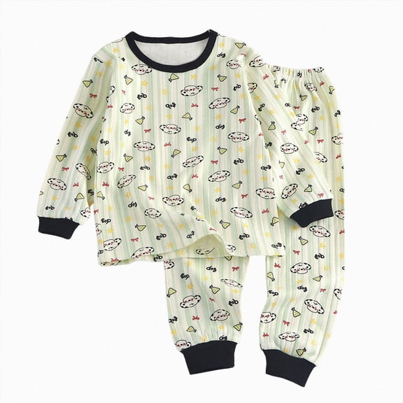 bwdbhd Little Boys Girls Outfits 2 Piece Train Toddler Loungewear Fall Winter Clothes Set Long Sleeve Top and Pants Jammies