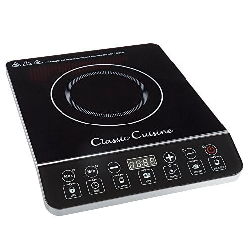 Classic Cuisine 82-2009 Portable Multi-Function 1800W Induction Cooker Cooktop Burner, Black