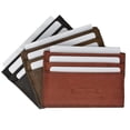 thumbnail image 4 of Genuine Cowhide Leather Thin Men's Wallet Front Pocket Card Case Bill Fold Ultra Thin, 4 of 7