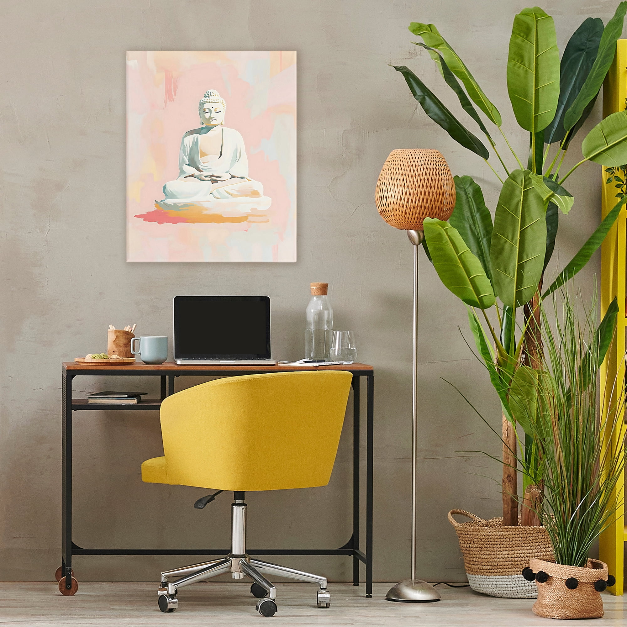 Stupell Industries Pastel Buddha In Quiet Meditation Canvas Wall Art, design by The Prints Vibe