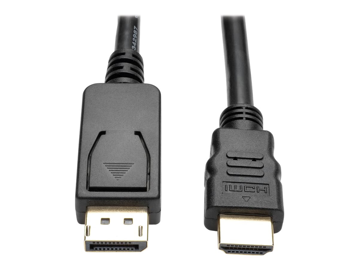 Tripp Lite DisplayPort 1.2 to HD Adapter Cable, DP with Latches to HDMI (M/M), UHD 4K x 2K/1080p, 3 ft. (P582-003-V2)