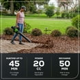 thumbnail image 4 of Greenworks 60V 450 CFM at 125 Mph Cordless Leaf Blower with 2.0Ah Battery & Charger 2414402, 4 of 15