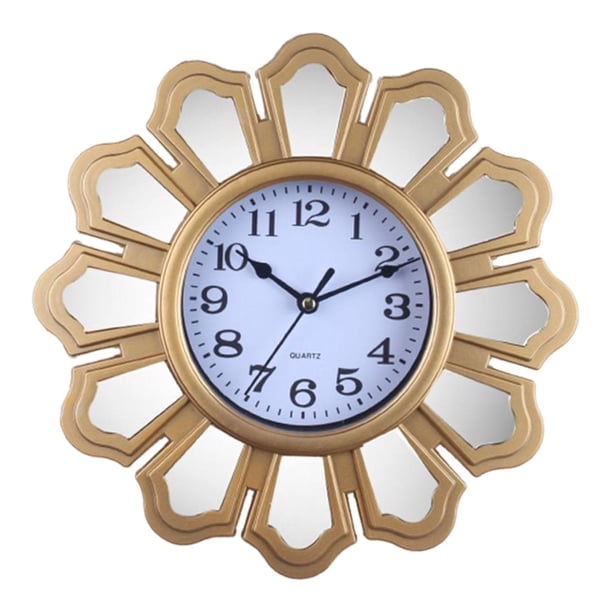 Reloj de pared decorativo con números arábigos, silencioso, de 25 cm de diámetro, ideal para Estilo C
