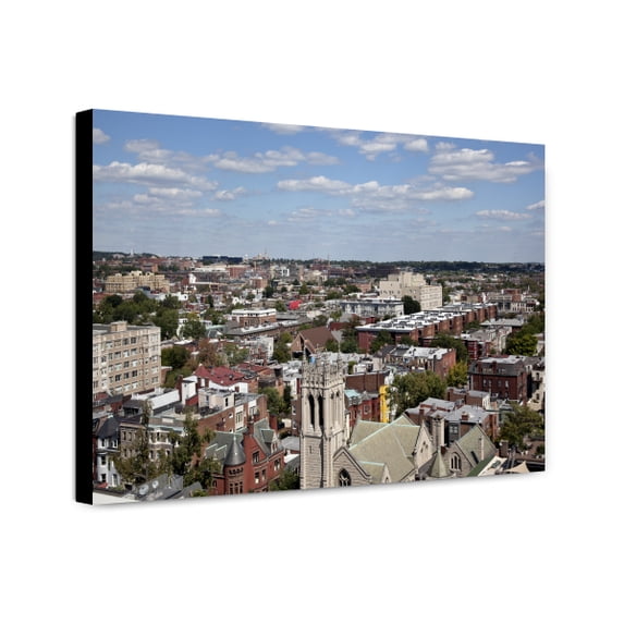 Canvas Print: View Looking East From The Top Of The Cairo Apartment Building