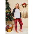 thumbnail image 4 of U2SKIIN Matching Pajamas for Couples, Plaid Ultra Soft Pullover Pjs Set for women Warm Loungewear（Black/Buffalo Plaid-Red，XL）, 4 of 5