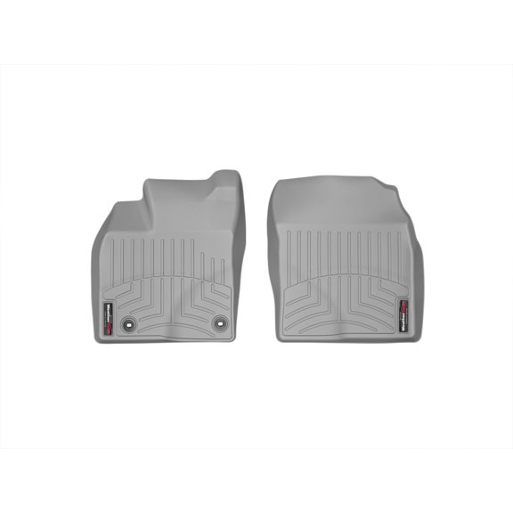 WeatherTech Custom Fit FloorLiners compatible with 2012-2015 Toyota Prius Plug-In Hybrid - 1st Row (Driver & Passenger), Grey