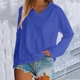 thumbnail image 2 of ZJXFGS Shirts for Women Dressy Casual Thermal Shirts for Women Plus Size Women Blouses Women Tops Blouses for Women Casual Fall Women Blouses Cowl Neck Tops for Women Blue L, 2 of 9