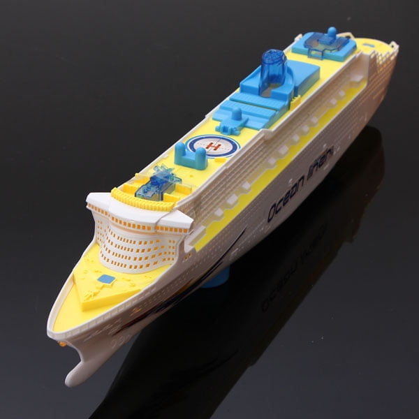 Electric Ocean Liner Cruise Ship Boat Toy LED Lights Sound Change Directions 