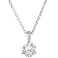 thumbnail image 1 of G/VS .38 ct Solitaire 100% Diamond Pendant in Platinum Lab Grown, 1 of 3