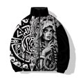 thumbnail image 2 of Ropa de algodón de moda de invierno para hombre, chaqueta de algodón con estampado de bruja y diablo, chaqueta informal holgada, abrigo para hombre, chaquetas, abrigos, 2 of 5