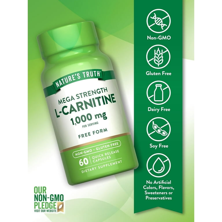 Nature's Truth, L Carnitine Capsules, 60ct, Non-GMO, Gluten Free