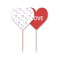 thumbnail image 1 of Purple grandes estrellas notas musicales Palillos de dientes bandera etiqueta de amor selección de pastelitos, 1 of 4