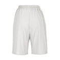 thumbnail image 6 of RYRJJ Bermuda Shorts for Women Wide Leg Cotton Linen Knee Length Summer Casual Long Shorts Loose High Waisted Short with Pockets(White,XXL), 6 of 6