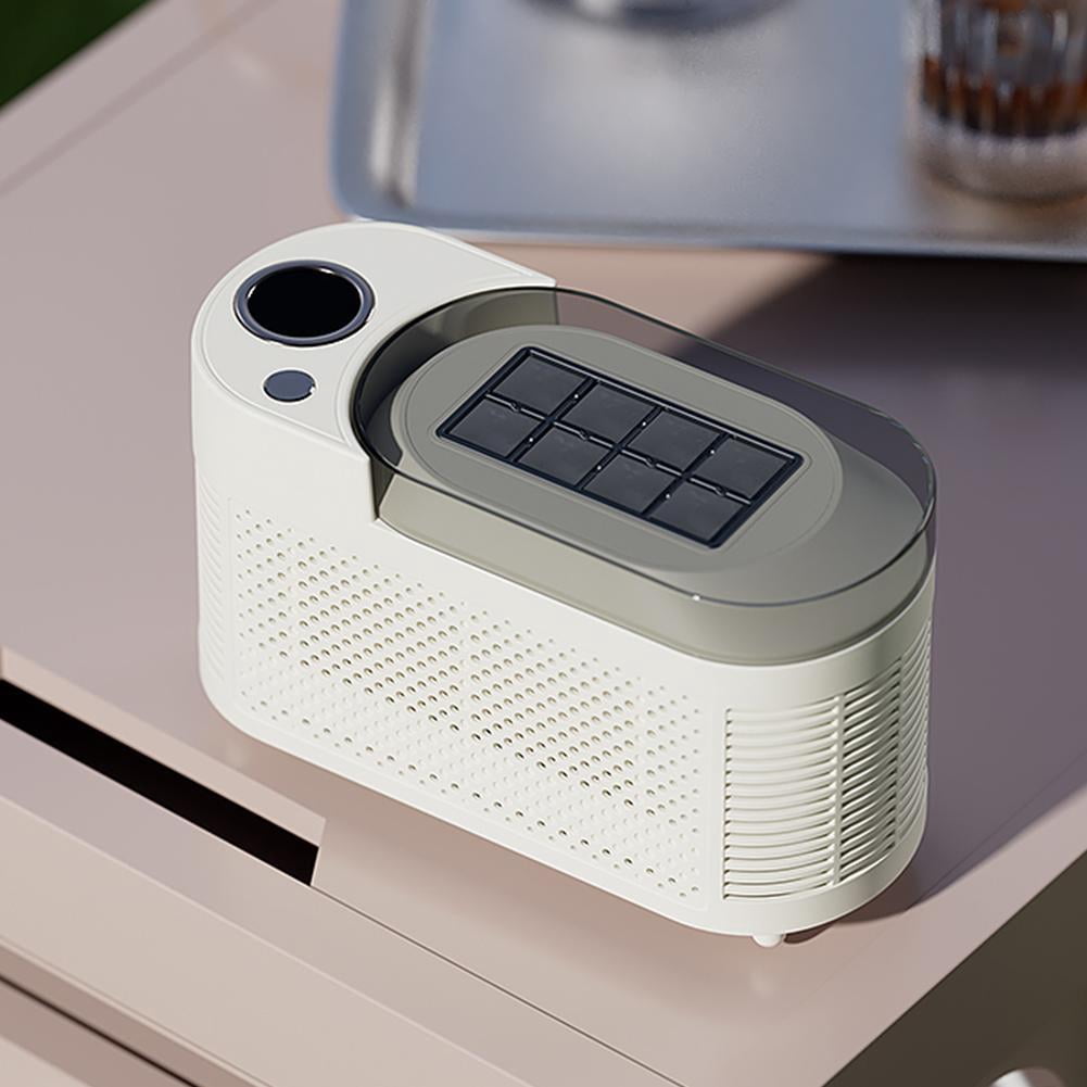 Portable Countertop Ice Maker Machine,Compact Mini Ice Maker with 12V Car Cable,Dual Power Fast Ice-Making,8 Cubes in 10 Minutes,Automatic Ices Cube Makers Machine for Camping,Travel Use