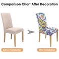 thumbnail image 7 of Colorful and Artistic Paisley Vintage Dining Chair Covers 4 Pack Featuring Bohemian Floral and Ethnic Retro Pattern Washable Polyester Stretch Slipcovers Removable Protector for Elegant Decor, 7 of 7