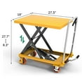 thumbnail image 2 of Dextrus Hydraulic Lift Cart, Steel 1000 Lbs Load Capacity, Scissor Lift, 27.7 In Lifting Height, 2 of 7