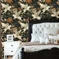thumbnail image 5 of Whimsical Peel and Stick Wallpaper Whimsical Cats Floral Accents Vintage Style Wall Mural 23.6in x 9.8ft Self Adhesive Removable Wall Paper Renter Friendly Wallpaper for Kids Bedroom Studio, 5 of 8