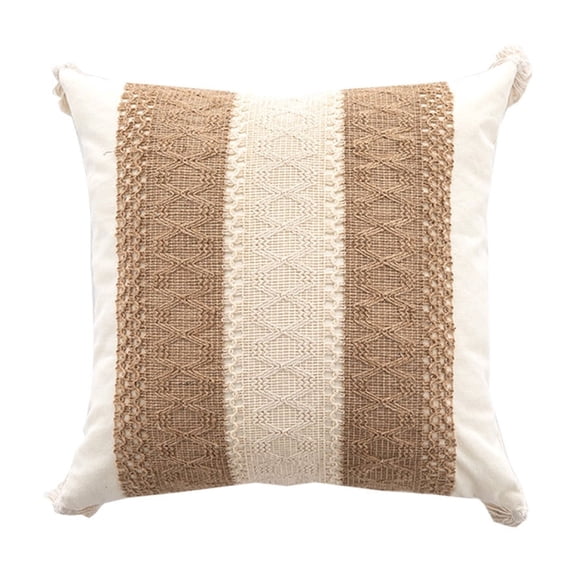 Hwkond Throw Pillow Covers Tassel Pillowcase Soft Decorative Throw Pillows Covers Bedside Pillowcase Living Room Sofa Cushion Office Waist Sofa Pillowcase,WhiteB