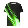 thumbnail image 5 of Njagoc3 Mens Ombre Sports Print Short - Sleeve T - Shirt, Regular Fit, Moisture - Wicking Fabric, Summer Fitness & Running, Performance Top, 5 of 6