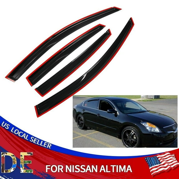 For 2007-2012 Nissan Altima JDM Style Window Visors Vent Rain Guards Deflector