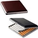 thumbnail image 3 of Caja de cigarrillos de cuero para hombre, estuche de Metal para cigarros, accesorios para fumar, funda de almacenamiento para mujer, 20 palos de regalo, 3 of 4