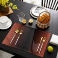 thumbnail image 4 of Red Black Ombre Placemats Set of 2, Modern Gradient Abstract Art Washable Wipeable Table Mats for Dining Tables, Indoor Outdoor Kitchen Place Mats for Holiday Party Table Decor, 4 of 9