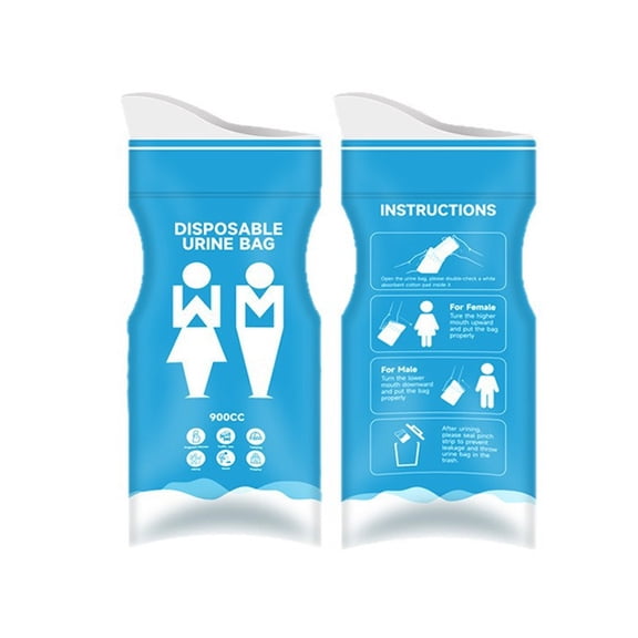 LOLIPPYY 20pcs Disposable Urine Pee Bag - Emergency Portable Vomit Bags -Travel Unisex Urinal Toilet 900 Ml For Camping Traffic Jams Patient Pregnant