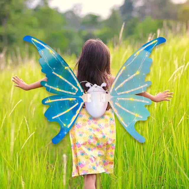 Alas de mariposa eléctricas, alas de hadas para niños, alas de Cosplay para niños, alas de Ángel para puesta en escena, juego de simulación de