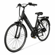 Hyper Bicycles 36V 700C Electric Commuter E-Bike, Adult Ages 13+, Pedal-Assist, 250W Motor, Black