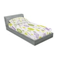 thumbnail image 2 of Ambesonne Floral Fitted Sheet & Pillow Sham Set, Funky Flowers Pattern, Twin, Olive Green Apple, 2 of 2
