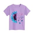thumbnail image 4 of Spazoro Toddler Girls T-shirts, Graphic Casual Summer Crewneck Short Sleeve Tops Tee Purple Size 9-10T, 4 of 4