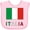 AD-Pink, variant on Inktastic Italy Flag & Italia Black Border Boys or Girls Baby Bib