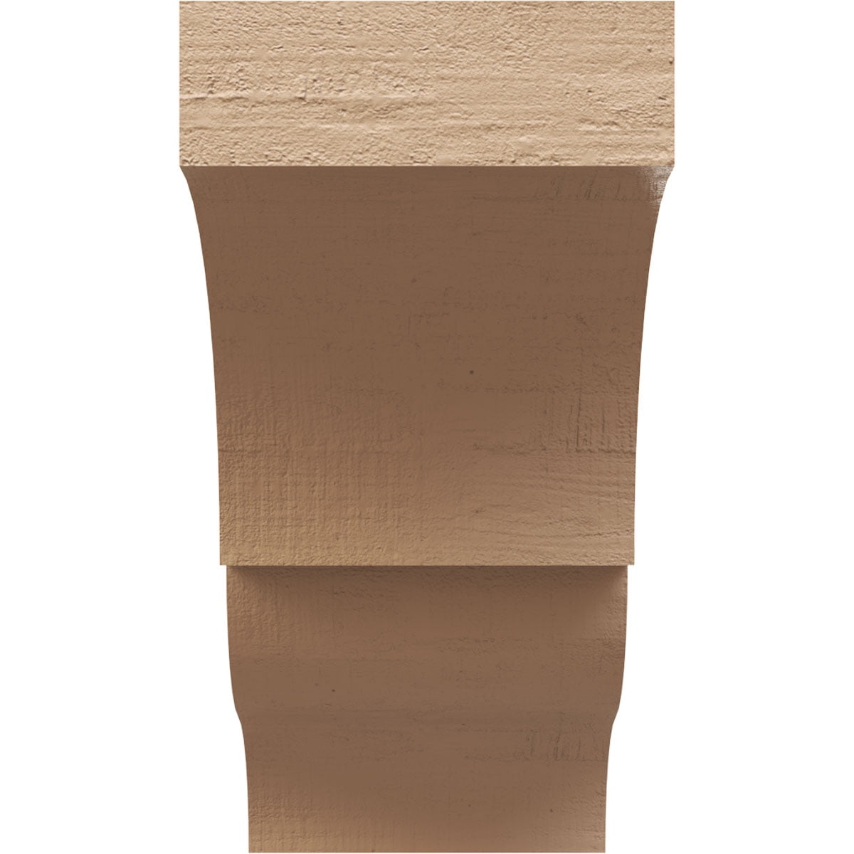 8"W x 16"D x 16"H Classic Asheboro Rough Cedar Woodgrain TimberThane Corbel, Primed Tan