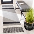 thumbnail image 2 of SAFAVIEH Kilim Wilton Striped Cotton Runner Rug, Black/Ivory, 2'3" x 9', 2 of 8