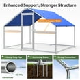 thumbnail image 4 of Sino Luban Metal Large Chicken Coop Run for 8 Chickens/Ducks, Chicken Runs for Yard with Waterproof Cover, Chicken Enclosure Chicken Pen Outdoor, Walk-in Poultry Cage (Upgrade wall Support Brace), 4 of 8