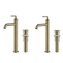 Ramus™ Single Handle Vessel Bathroom Sink Faucet with Pop-Up Drain in Brushed Gold (2-Pack)