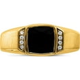thumbnail image 5 of 14K Yellow Gold Onyx And Diamond Mens Ringsize 10 (Width 2.8 To 9.2) - Jbsp, 5 of 5