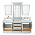 thumbnail image 5 of Ariel Stafford 85 In. Double Rectangle Sink Vanity Set With 1.5 In. Carrara White Marble Countertops In Grey, 5 of 11