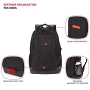 SWISSGEAR Cecil 5505 Laptop Backpack for Work, School, College, Office, Everyday, Black Hex, 18-Inch