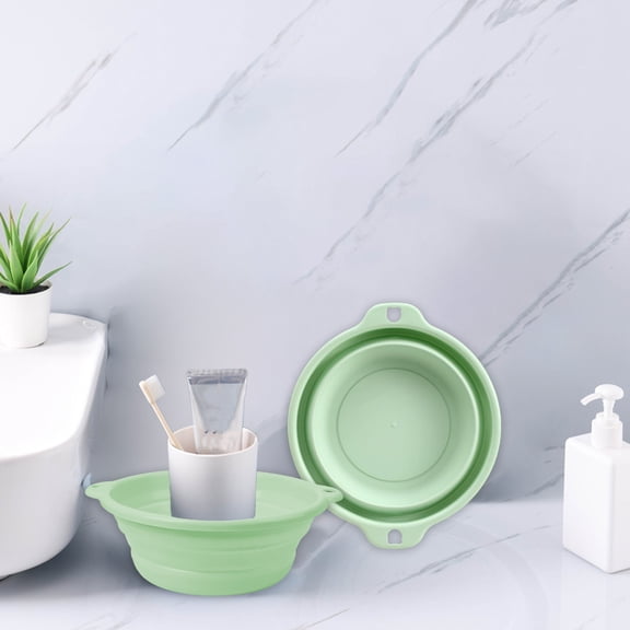 Kitchen Dishpan, Floding Small Bathtub, Collapsible Plastic Wash Basin, Space Saving Plastic Wash Bin for Dorm Camping Supplies Fishing Travel and Home