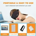 thumbnail image 3 of UNCN Heated Eye Mask USB Wearable Dry Eyes Relief Mask Warm Compress with 3 Heat and Time Settings,  Washable，Gray, 3 of 7